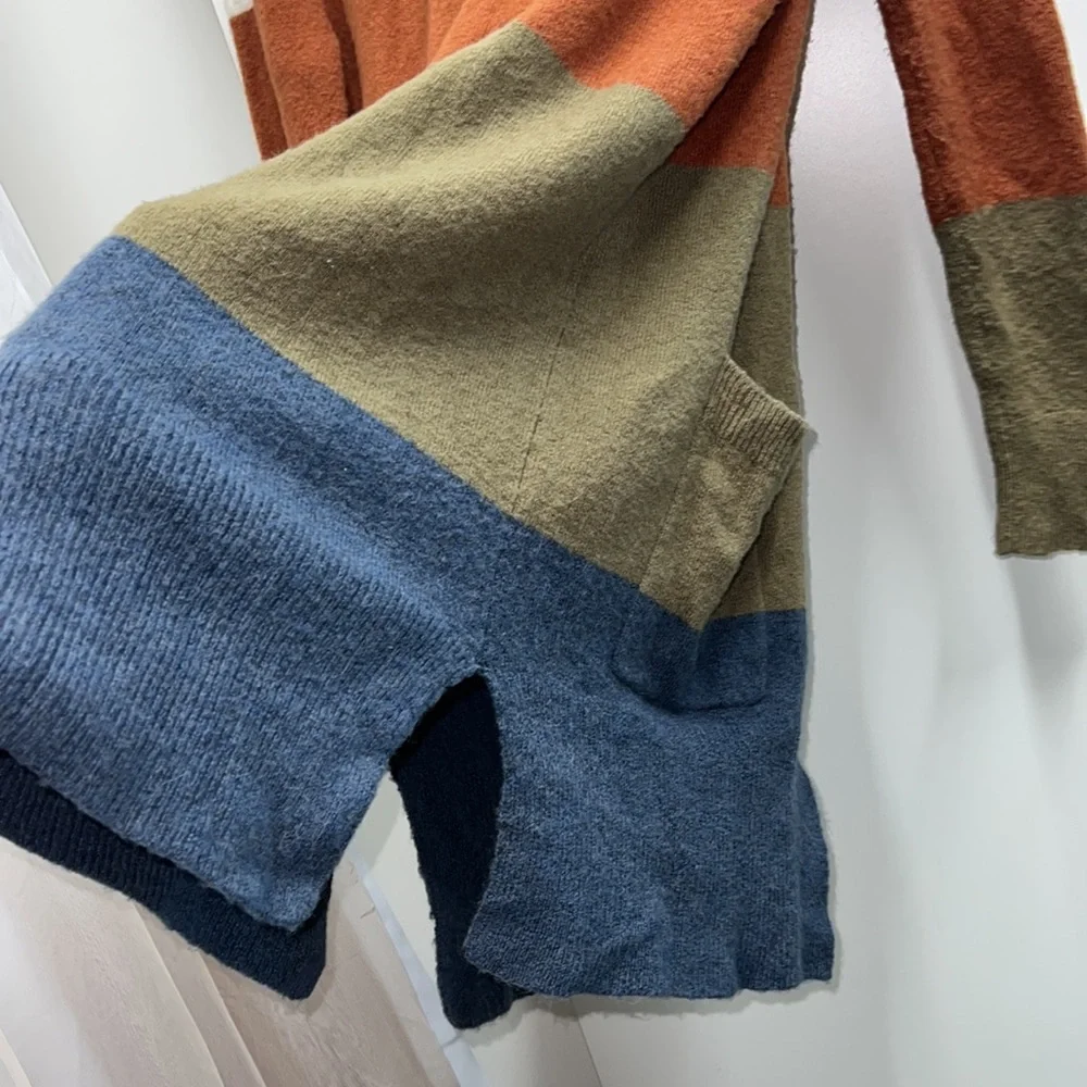 MADEWELL color block open cardigan sweater duster - Picture 9 of 16